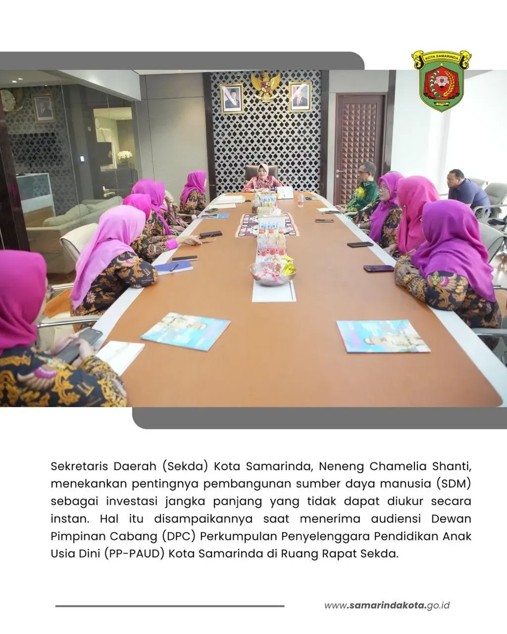 Audiensi dengan PP-PAUD, Sekda Samarinda Tekankan Pembangunan SDM sebagai Aset Tak Berwujud