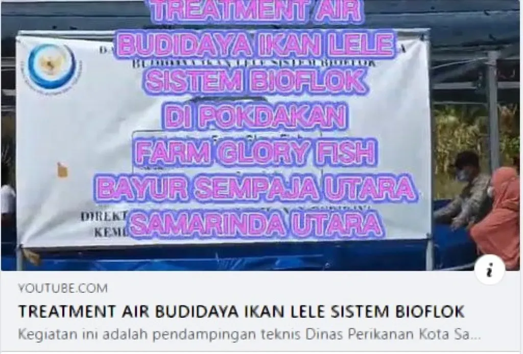 Kegiatan Pendampingan teknis Treatmen air budidaya ikan lele sistem bioflok