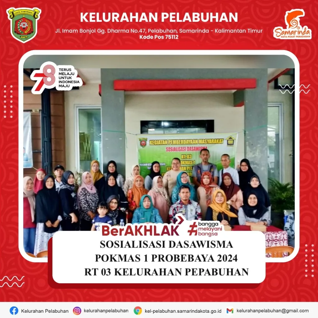 Sosialisasi Dasawisma RT.03 POKMAS 1 Probebaya 2024
