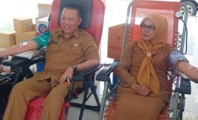 Kegiatan Donor Darah Rutin dalam rangka peringatan HUT KORPRI Ke 54 Tahun oleh Pemerintah Kota Samarinda bekerjsama dengan PMI Kota Samarinda