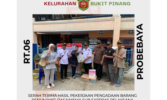 Serah Terima Hasil Pekerjaan Pengadaan Barang Penunjang Dasawisma Sub Sarpras Pelaksana Pokmas Bina Sejahtera 11