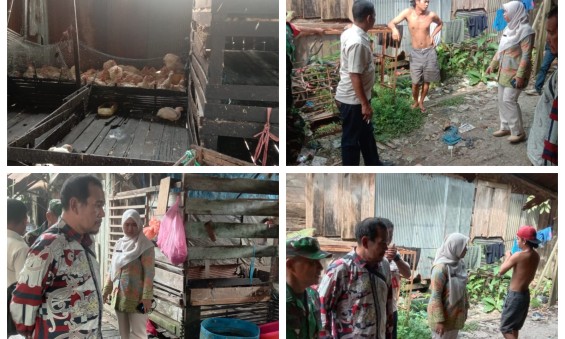 Tindak lanjut ke lapangan terkait aduan warga terhadap penerapan sanitasi kandang dan pengelolaan limbah rumah potong ayam yang ada di RT. 02
