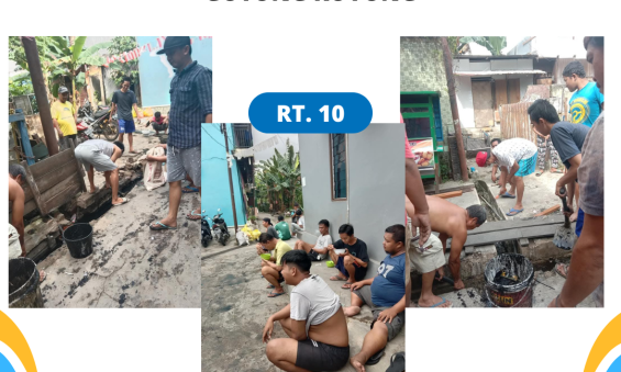 Gotong Royong di Sekitar Lingkungan RT. 10