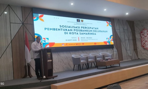 Penyuluhan Hukum dan Sosialisasi Percepatan Pembentukan Pos Bantuan Hukum (Posbankum) Kelurahan di Kota Samarinda.