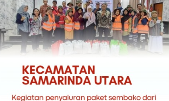 Penyaluran paket sembako dari Rumah Zakat