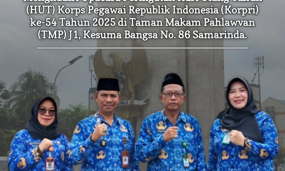 Lurah, Kasi Pemerintahan & Staf Kelurahan Sidodamai Hadiri Upacara HUT Korpri ke-54 di TMP Kesuma Bangsa Samarinda! 🇮🇩🎗️