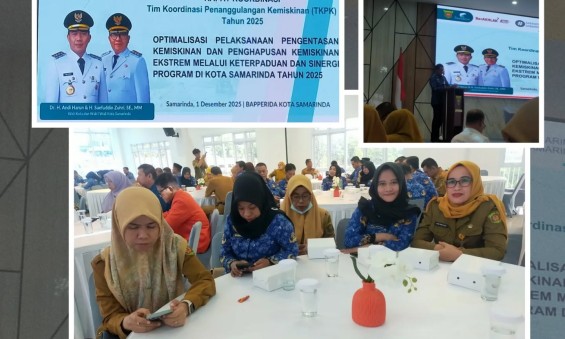 Staf Kasi Kesra Sidodamai Hadiri Rakor Pengentasan Kemiskinan & Penghapusan Kemiskinan Ekstrem Kota Samarinda 🤝📈