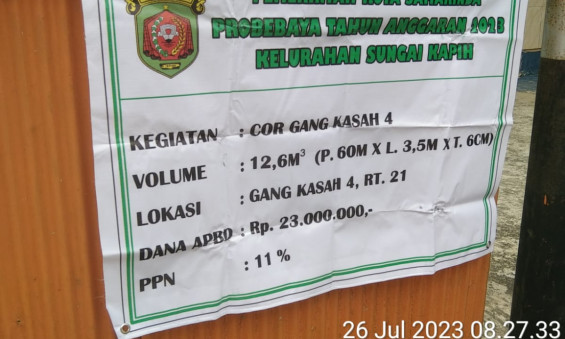 Kegiatan Hari Rabu 26 Juli 2023