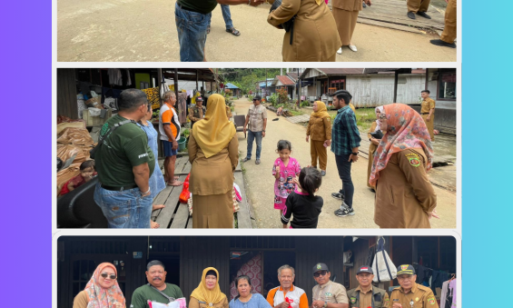 Penyaluran Bantuan Korban Kebakaran Oleh Kecamatan Sungai Kunjang